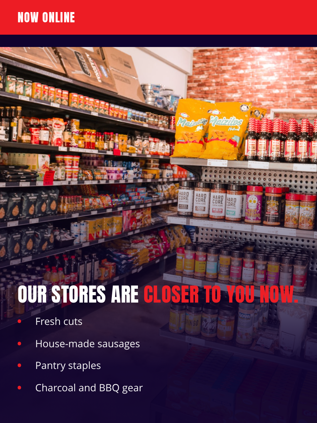 Store range, now online