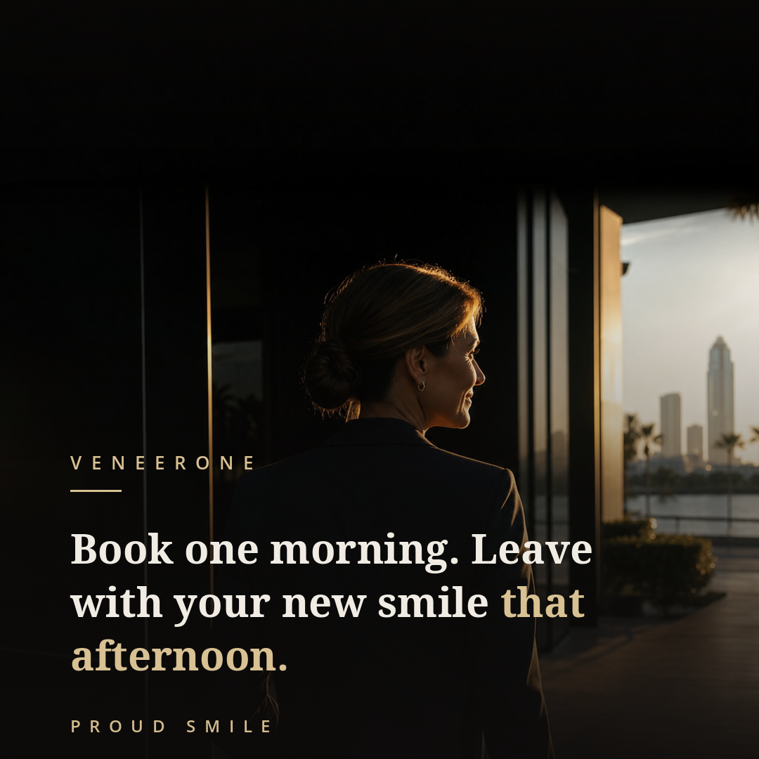 Book one morning. Leave with your new smile that afternoon.